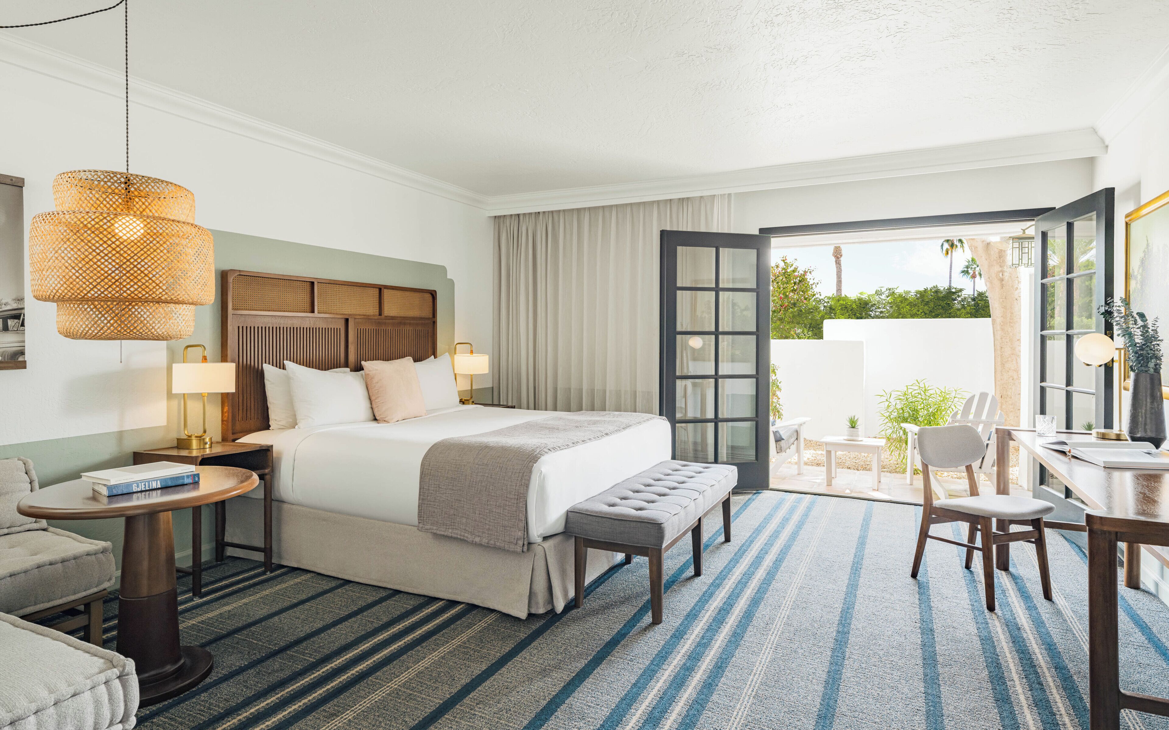 Room, 1 King Bed, Accessible, Patio | Frette Italian sheets, premium bedding, down comforters, minibar