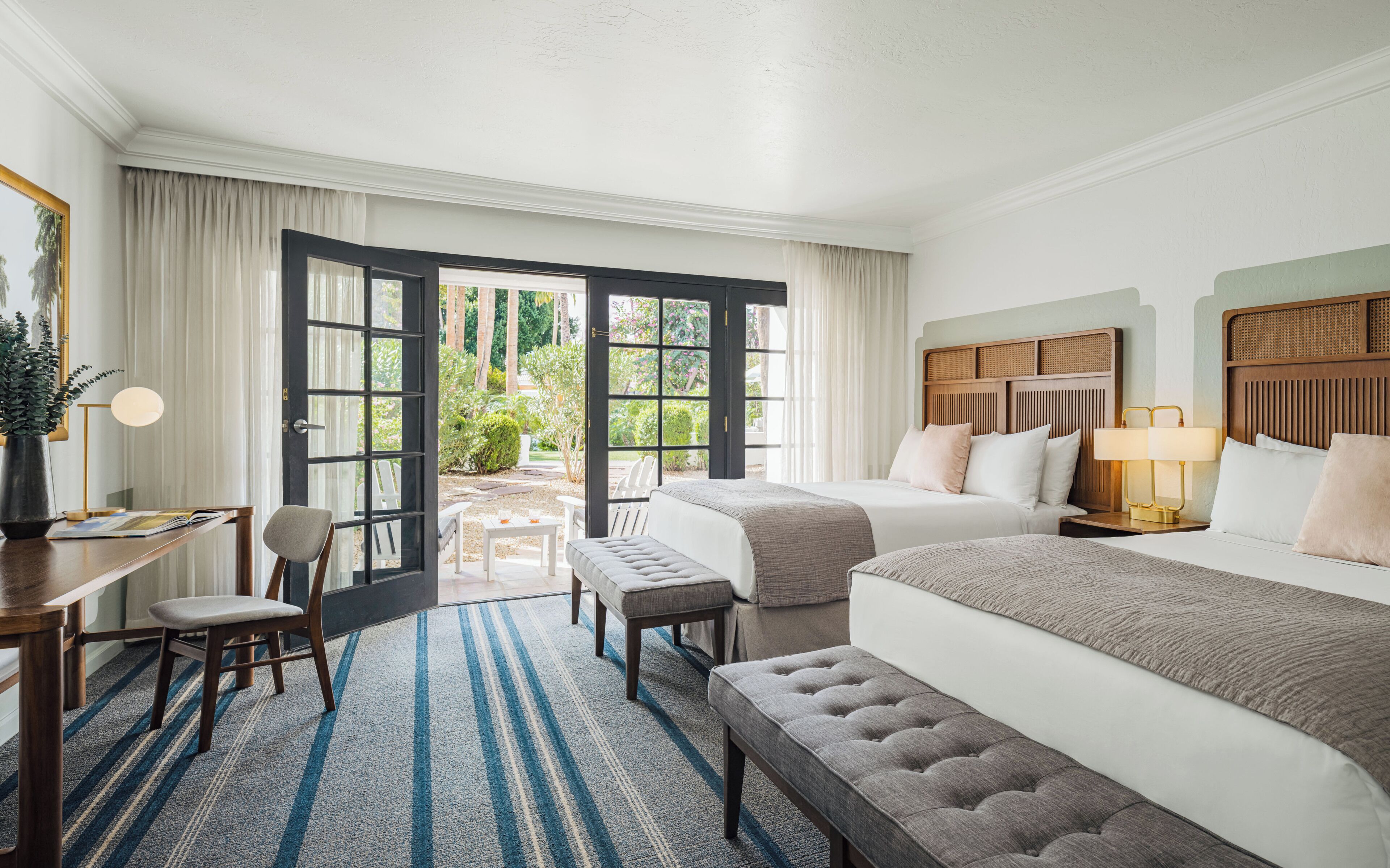 Room, 2 Queen Beds, Lagoon View | Frette Italian sheets, premium bedding, down comforters, minibar