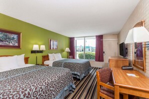 Desk, blackout curtains, iron/ironing board, free WiFi