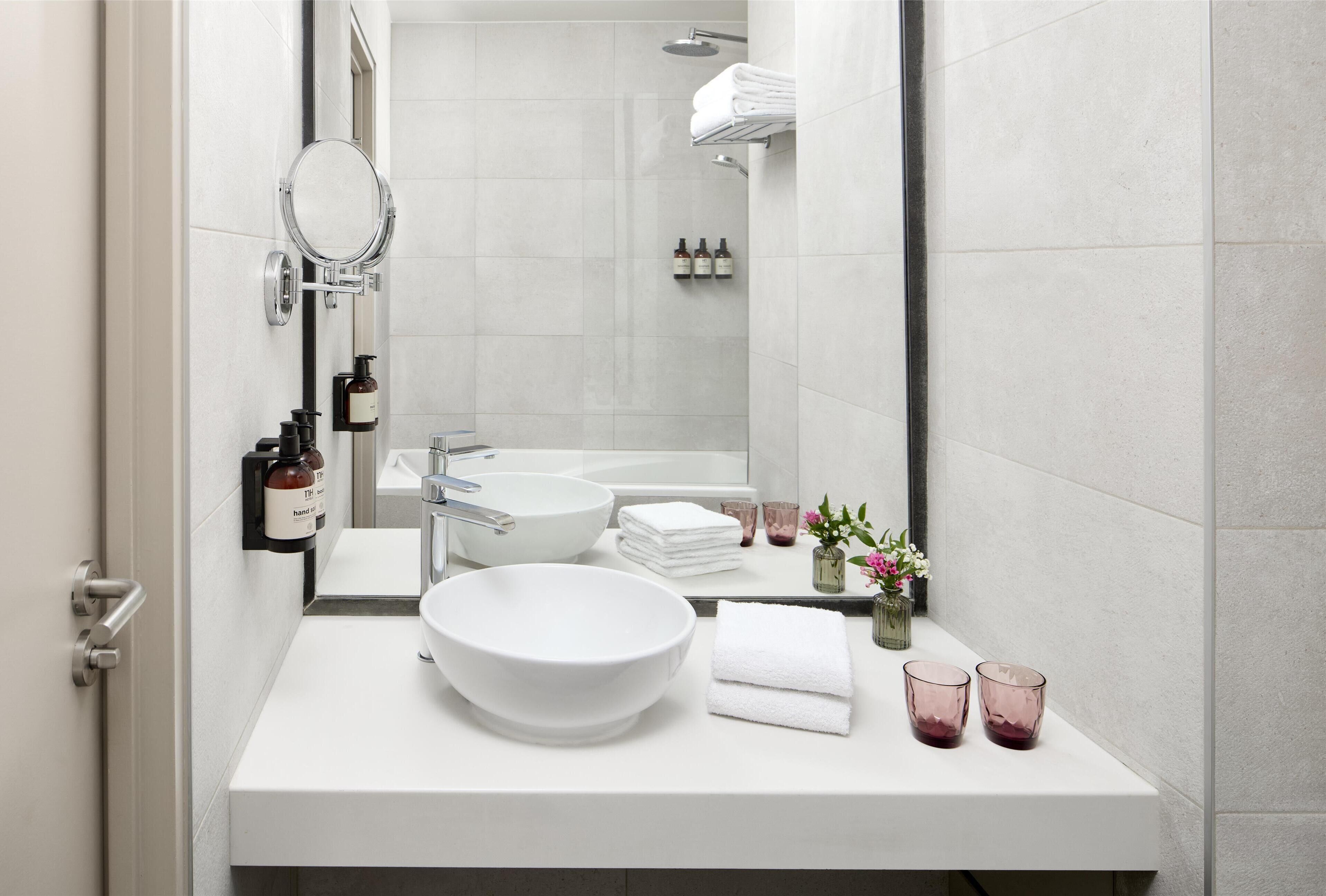 free toiletries, hair dryer, towels, soap