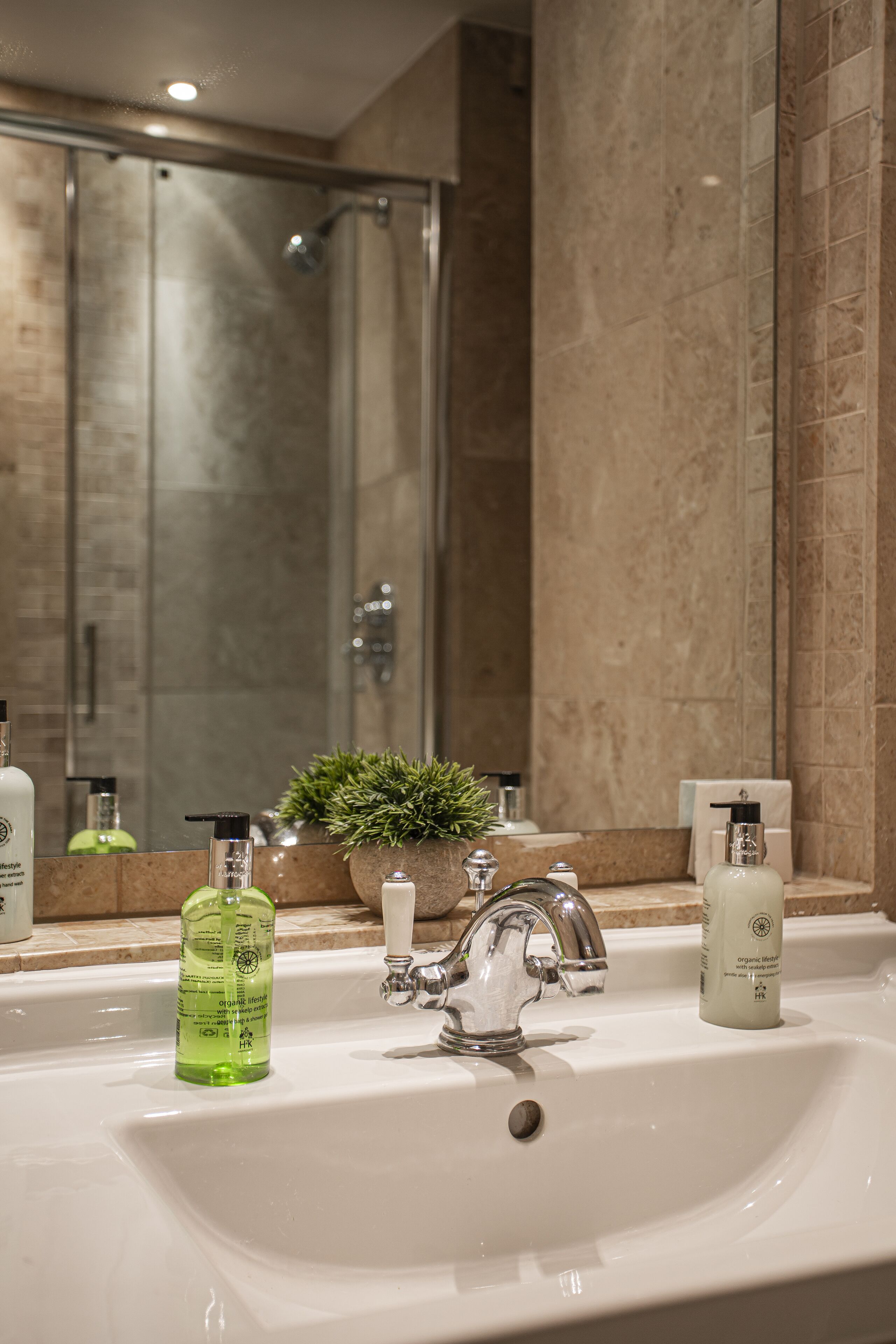 superior twin room | bathroom | eco-friendly toiletries, hair dryer, bathrobes, slippers