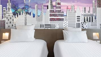 Down comforters, minibar, in-room safe, desk