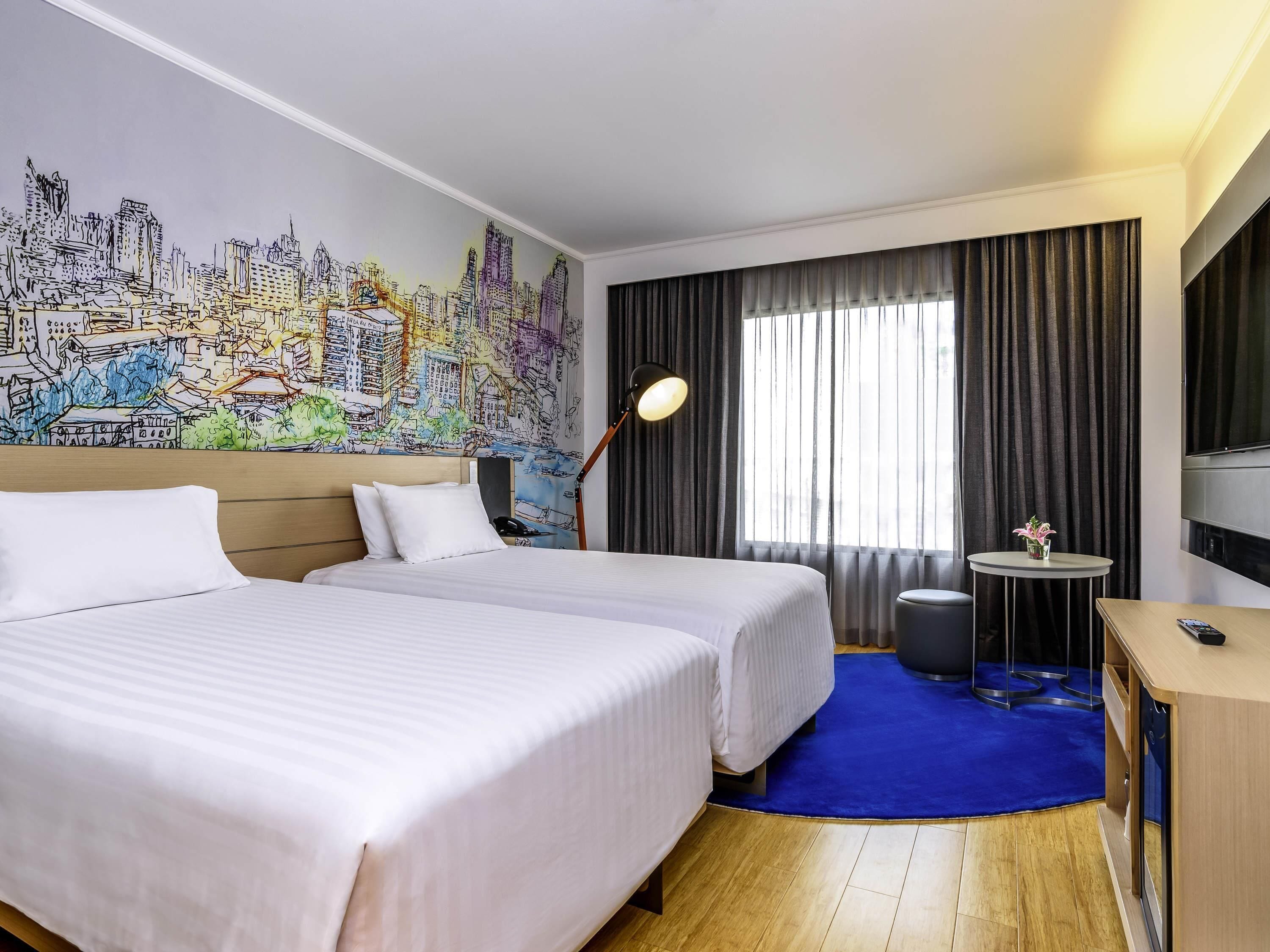 Down duvets, minibar, in-room safe, desk