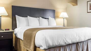 Premium bedding, iron/ironing board, free cots/infant beds