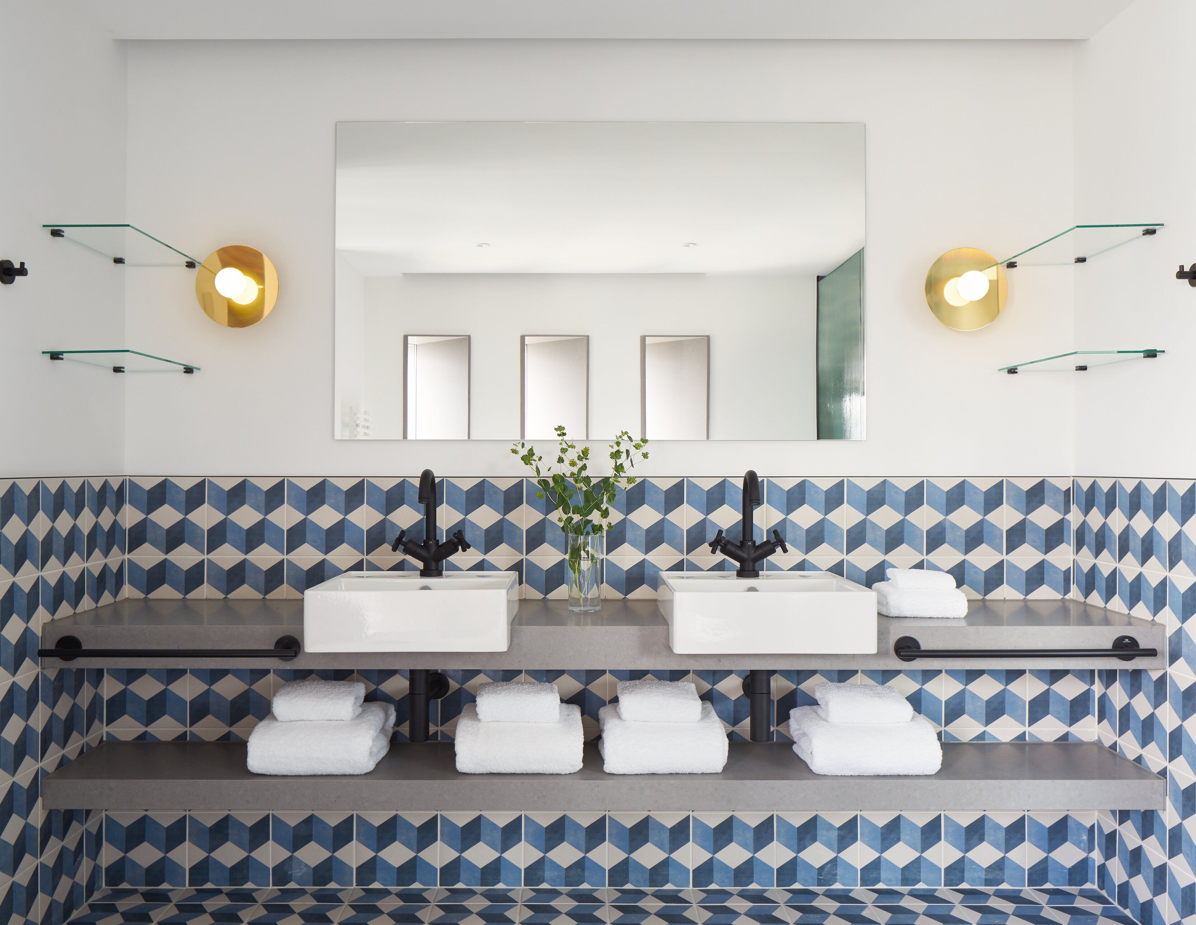 penthouse, 1 king bed (de witt) | bathroom | shower, designer toiletries, hair dryer, bathrobes