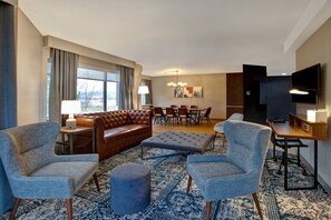 Suite, 1 King Bed with Sofa bed | Living area | 42-inch LED TV with cable channels, TV - Four Points by Sheraton St. Catharines Niagara Suites (Thorold)