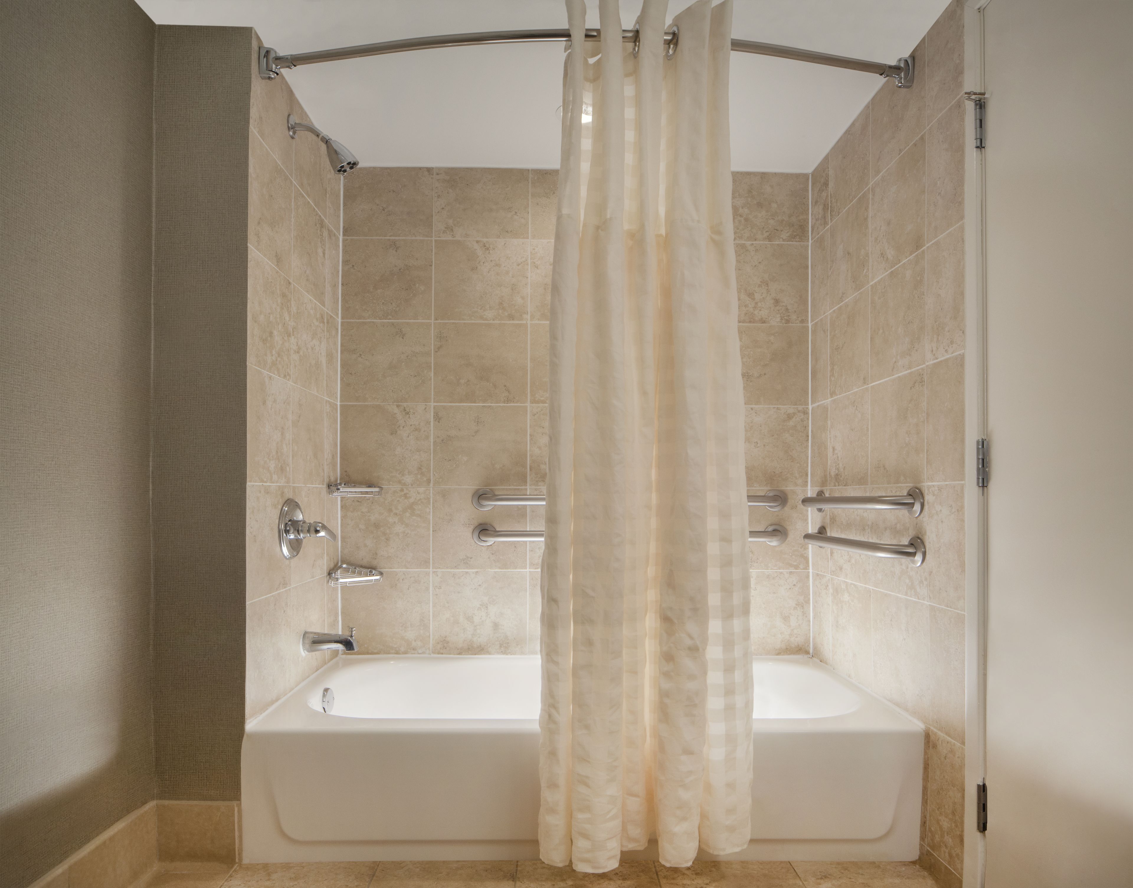 suite, 1 king bed, accessible, bathtub | bathroom | designer toiletries, hair dryer, towels