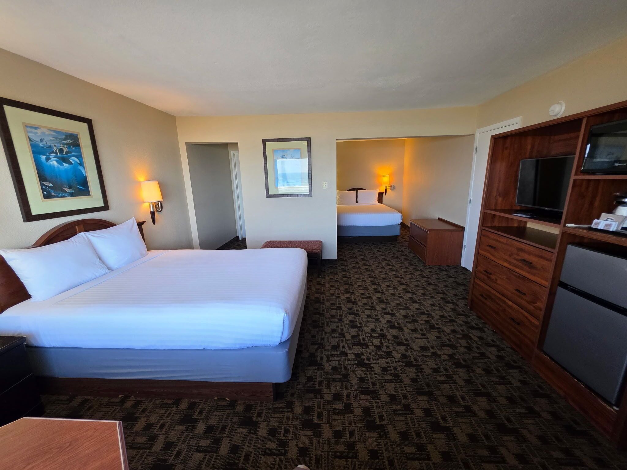 Standard Room, 2 Queen Beds, Ocean View | Iron/ironing board, free WiFi, bed sheets