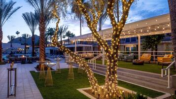 Outdoor banquet area