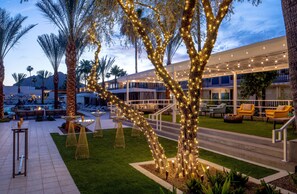 Outdoor banquet area