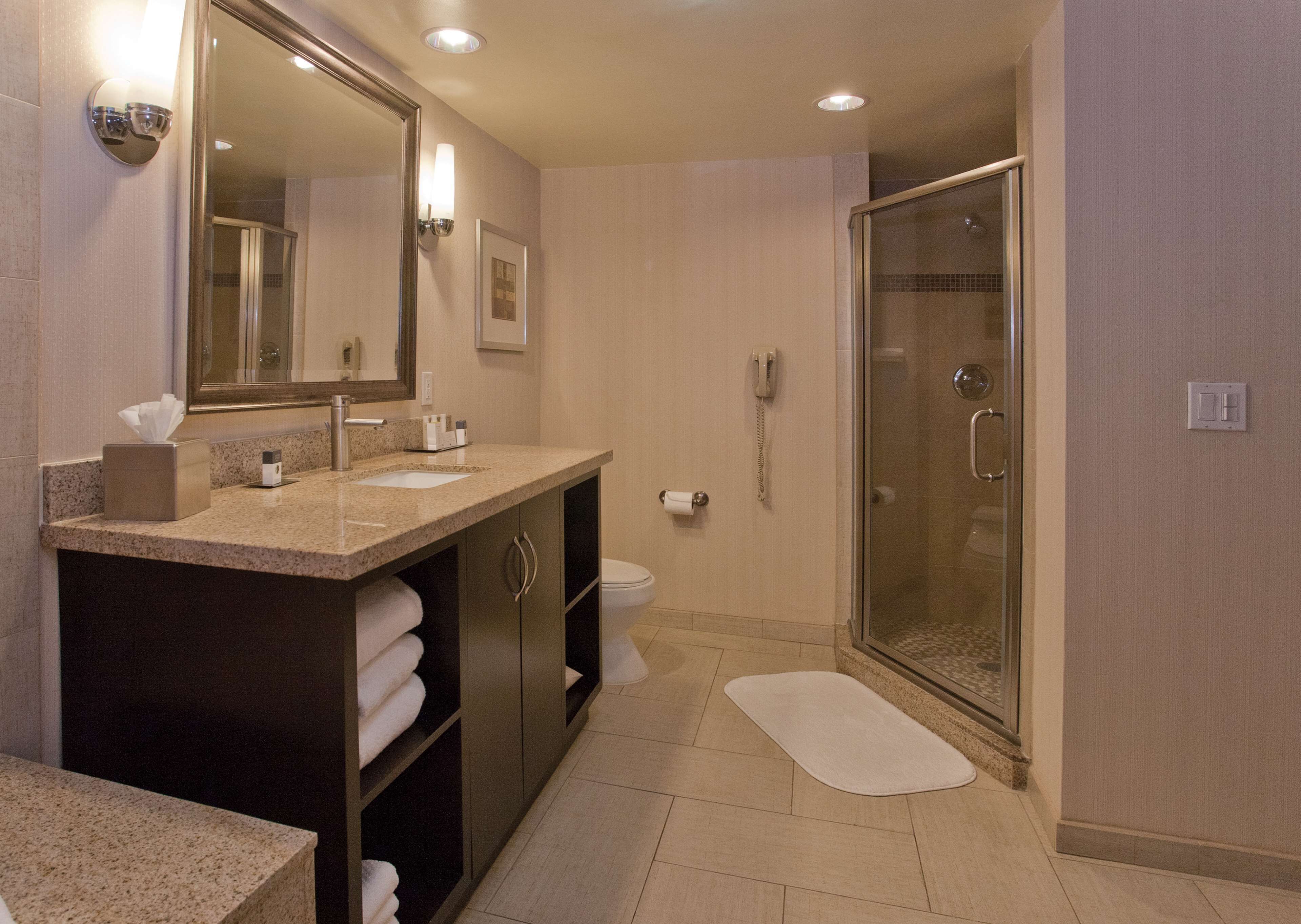 junior suite, 1 king bed | bathroom shower