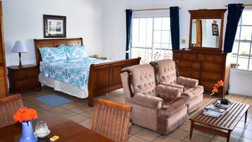 Individually decorated, individually furnished, iron/ironing board