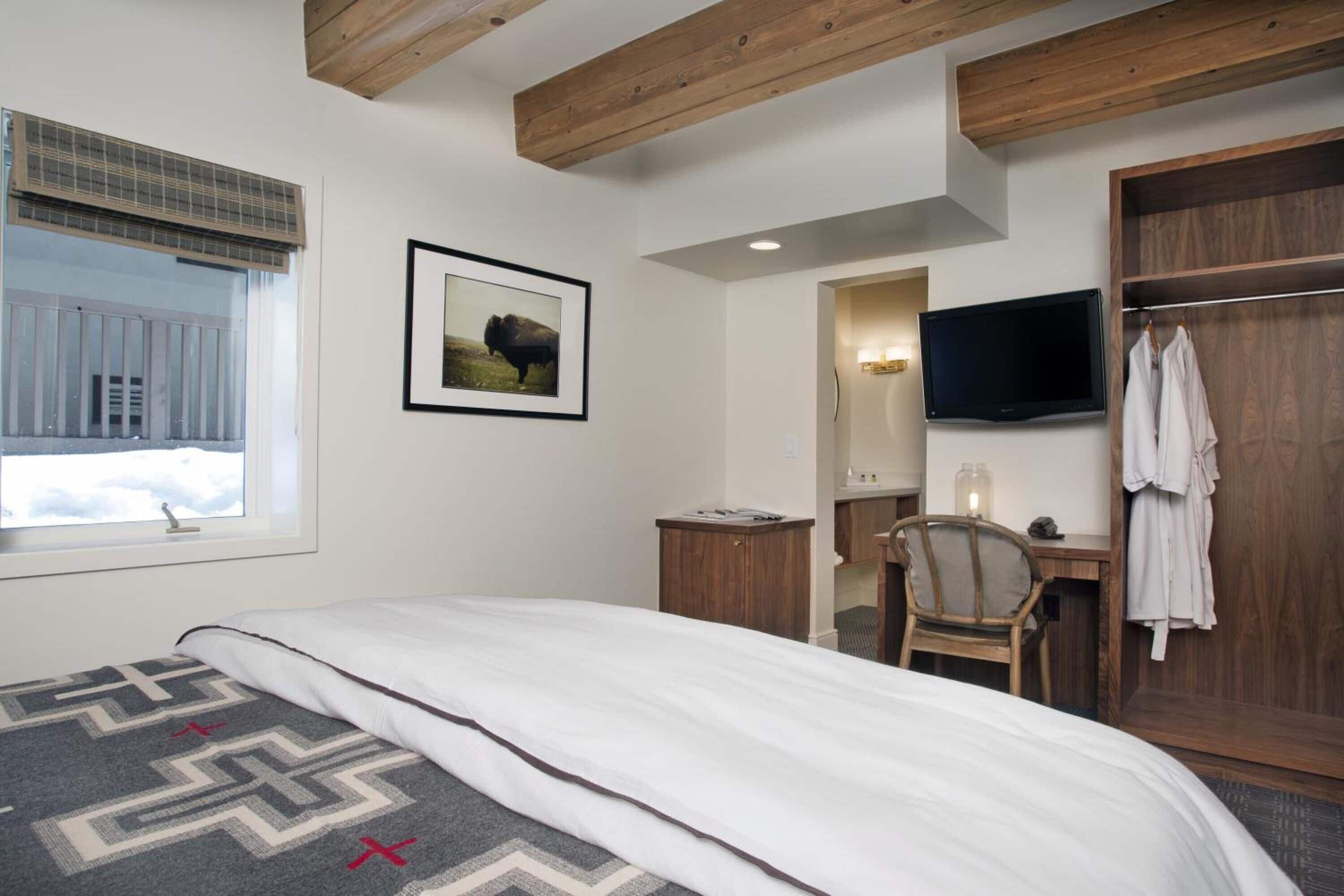 premium bedding, desk, iron/ironing board, free cots/infant beds