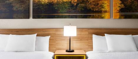 Desk, free WiFi, bed sheets