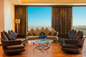 Suite, 1 King Bed, City View | Down duvets, pillow-top beds, free minibar items, in-room safe - Four Points by Sheraton Kuwait (Kuwait City)