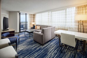 Suite, 1 King Bed, Balcony, Corner | Living area - Embassy Suites by Hilton West Palm Beach Central (West Palm Beach)