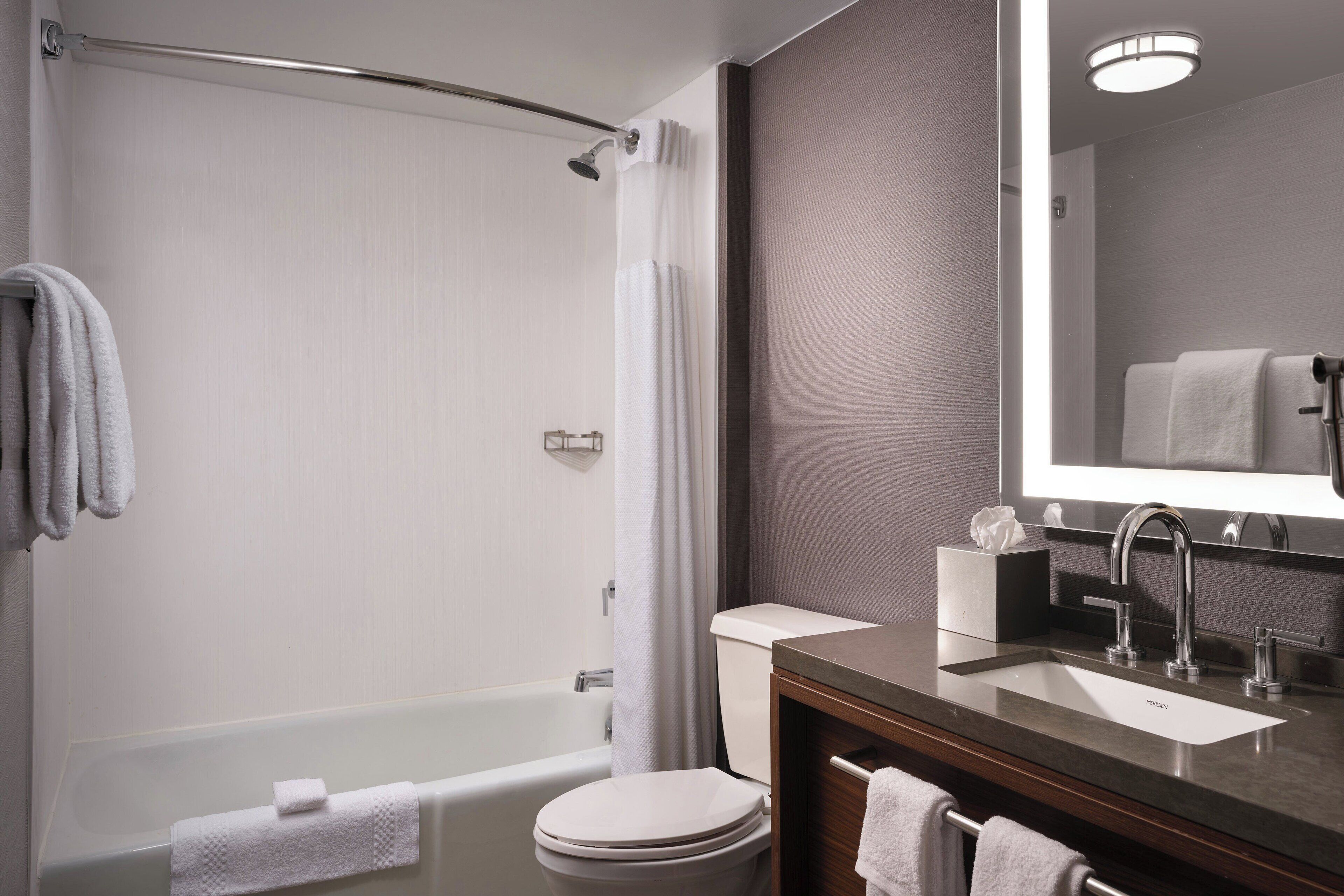 free toiletries, hair dryer, towels