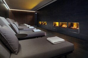 Salas de tratamientos para parejas, sauna, bañera de hidromasaje 