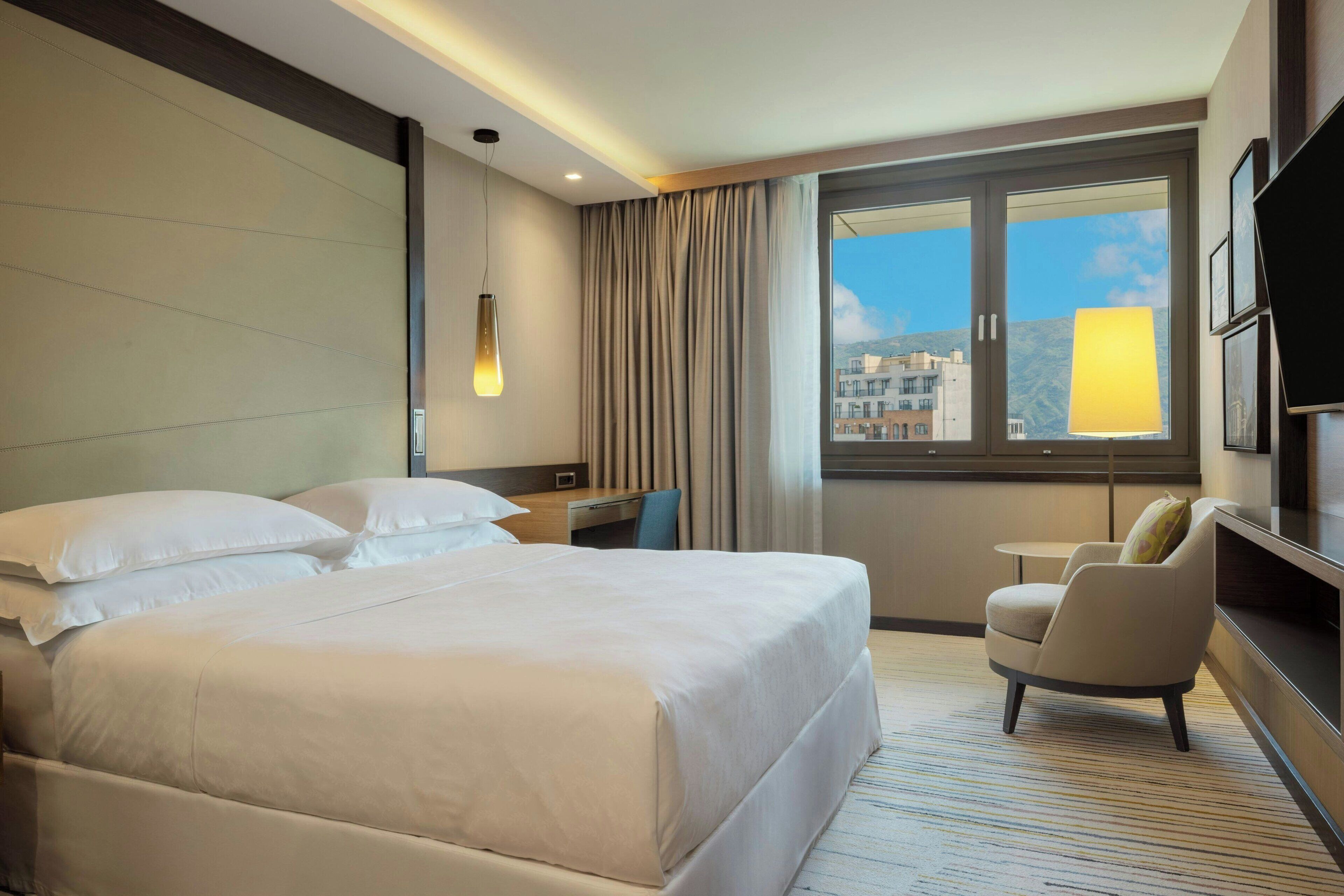 Premium bedding, minibar, in-room safe, desk