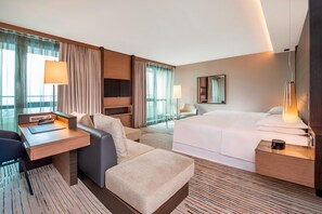 Habitación ejecutiva, 2 camas individuales, no fumadores | 1 dormitorio, ropa de cama de alta calidad, minibar y caja fuerte