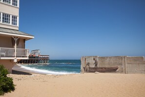 Enjoy stunning ocean views from the balcony of this beachfront hotel, with access to the pier and a serene sandy beach.