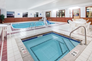 Indoor pool, pool loungers