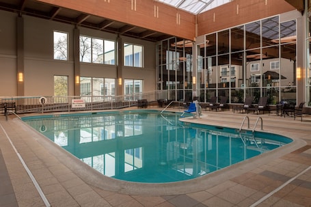 Indoor pool, open 6:00 AM to 8:00 PM, sun loungers. DoubleTree by Hilton Burlington Vermont