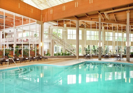 Indoor pool, open 6:00 AM to 8:00 PM, sun loungers. DoubleTree by Hilton Burlington Vermont