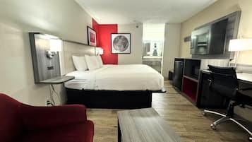 In-room safe, desk, laptop workspace, iron/ironing board