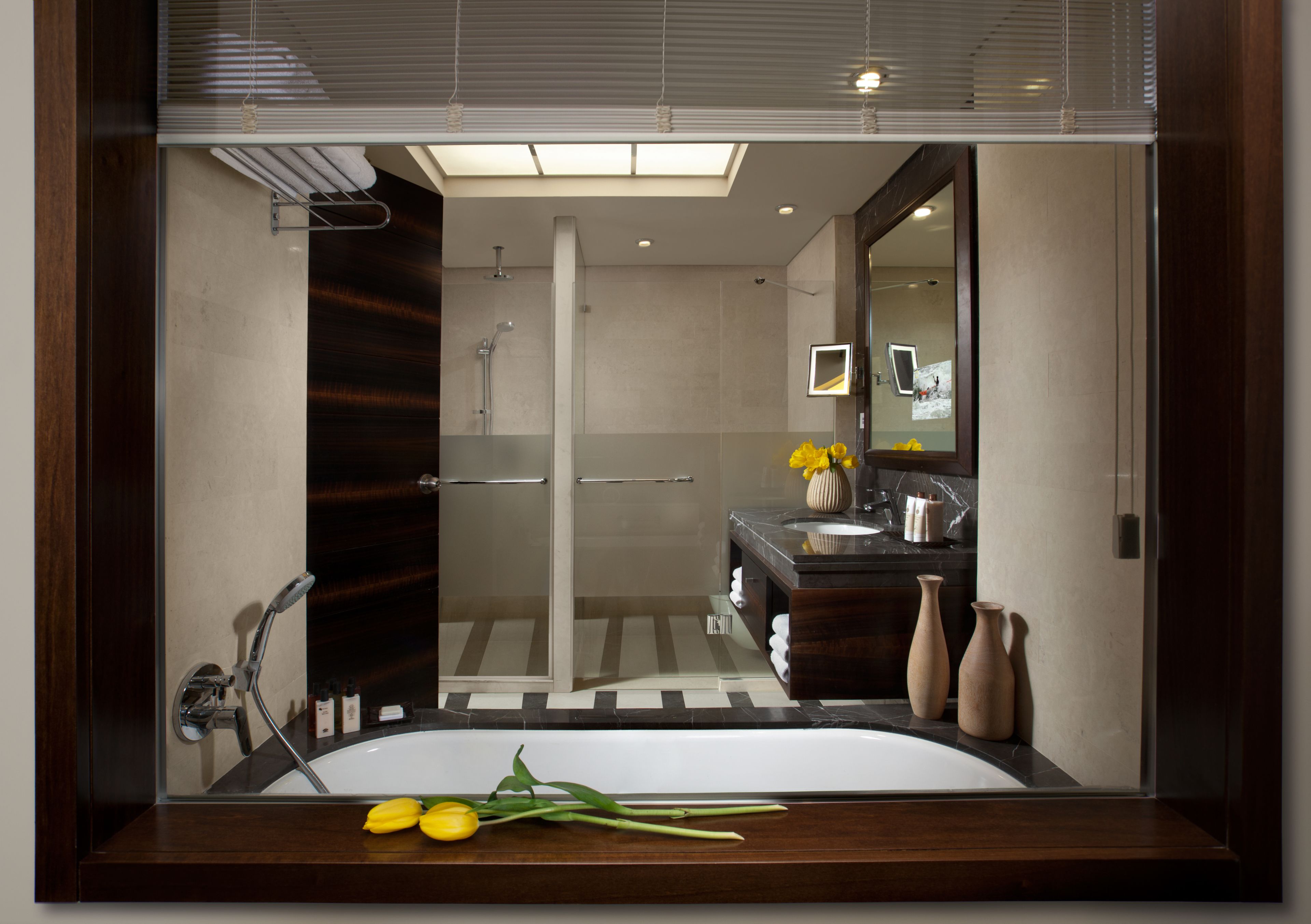 free toiletries, hair dryer, slippers, towels