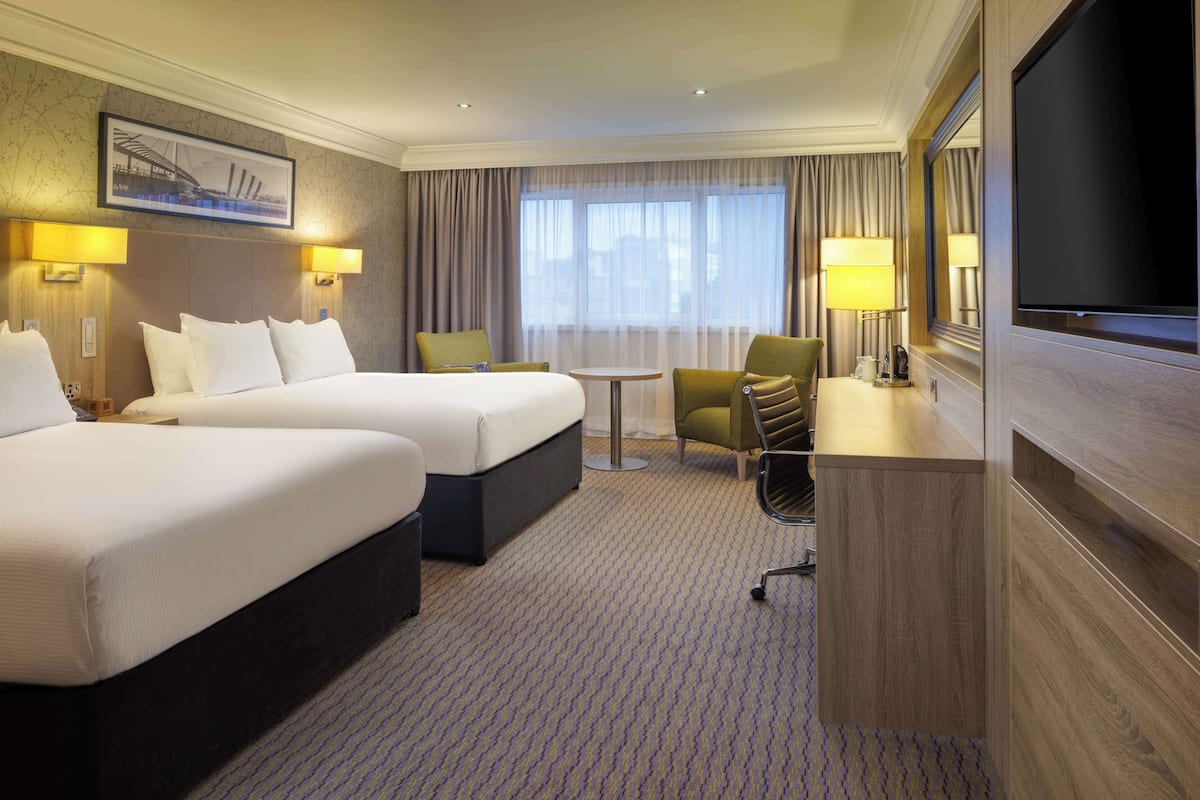 Deluxe Room, 2 Queen Beds | Hypo-allergenic bedding, in-room safe, desk, laptop workspace