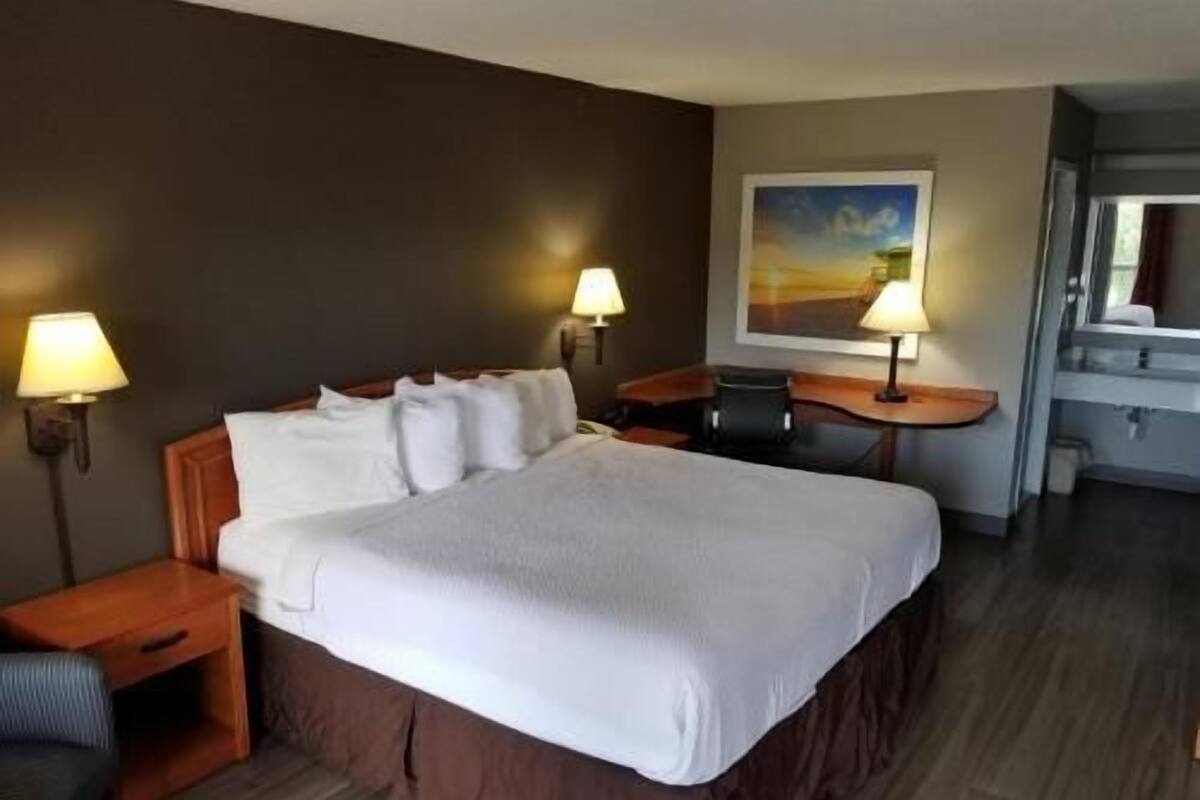 Desk, blackout curtains, soundproofing, free WiFi