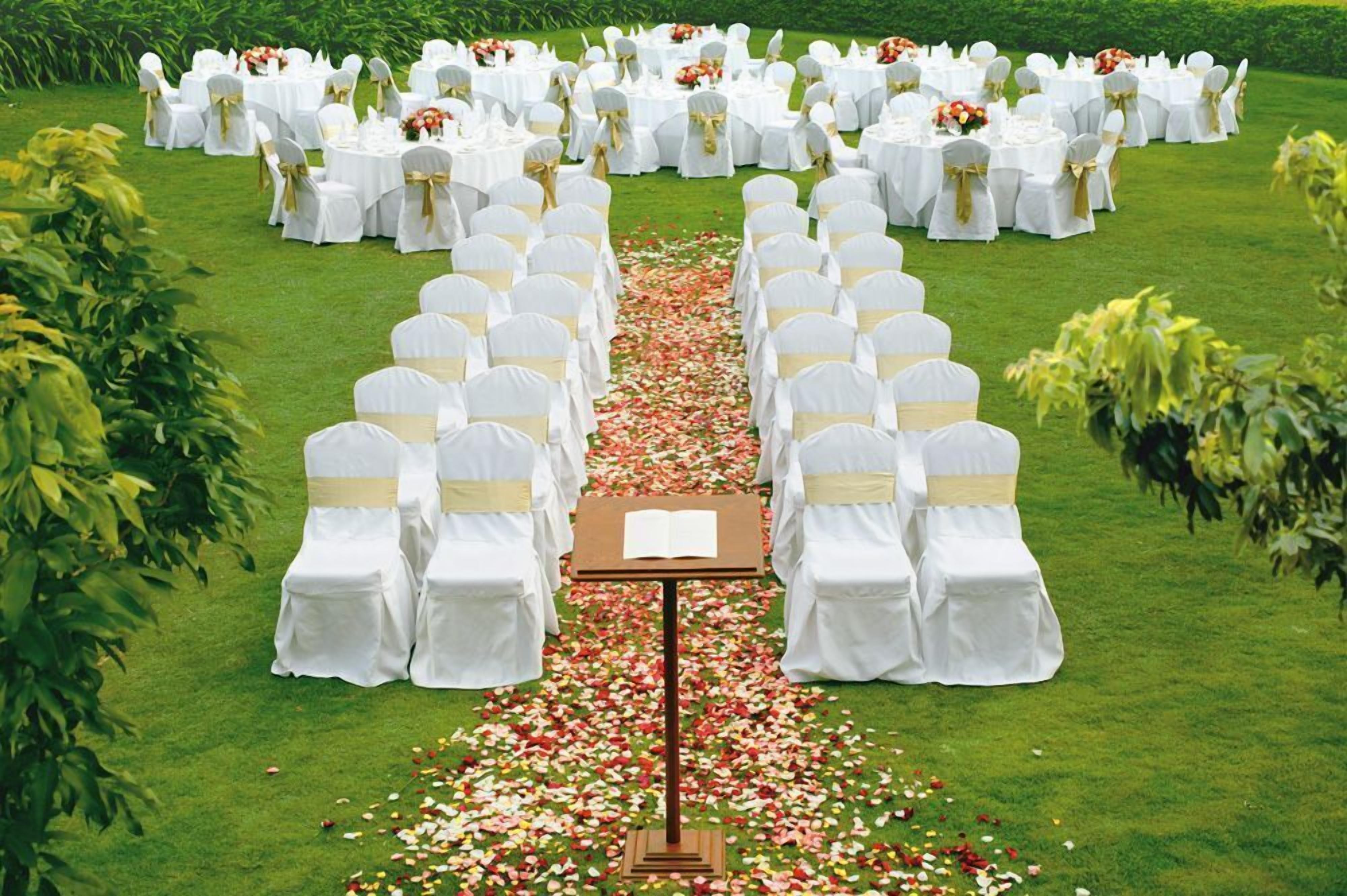outdoor wedding area