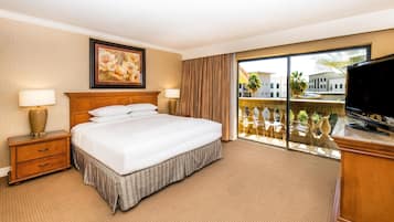 Premium bedding, down comforters, pillowtop beds, in-room safe