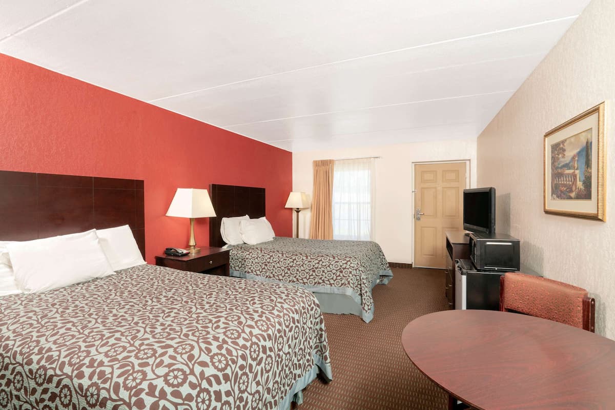 Room, 2 Double Beds, Non Smoking | Desk, iron/ironing board, free cribs/infant beds, free WiFi