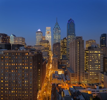 View from property looking out at Warwick Hotel Rittenhouse Square Philadelphia