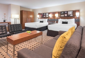 Premium bedding, pillow-top beds, in-room safe, desk