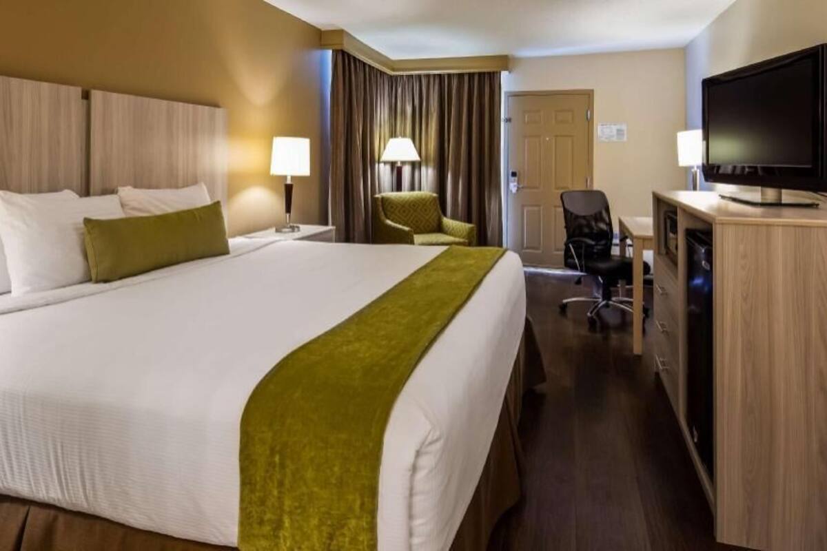 Hypo-allergenic bedding, pillowtop beds, in-room safe, desk