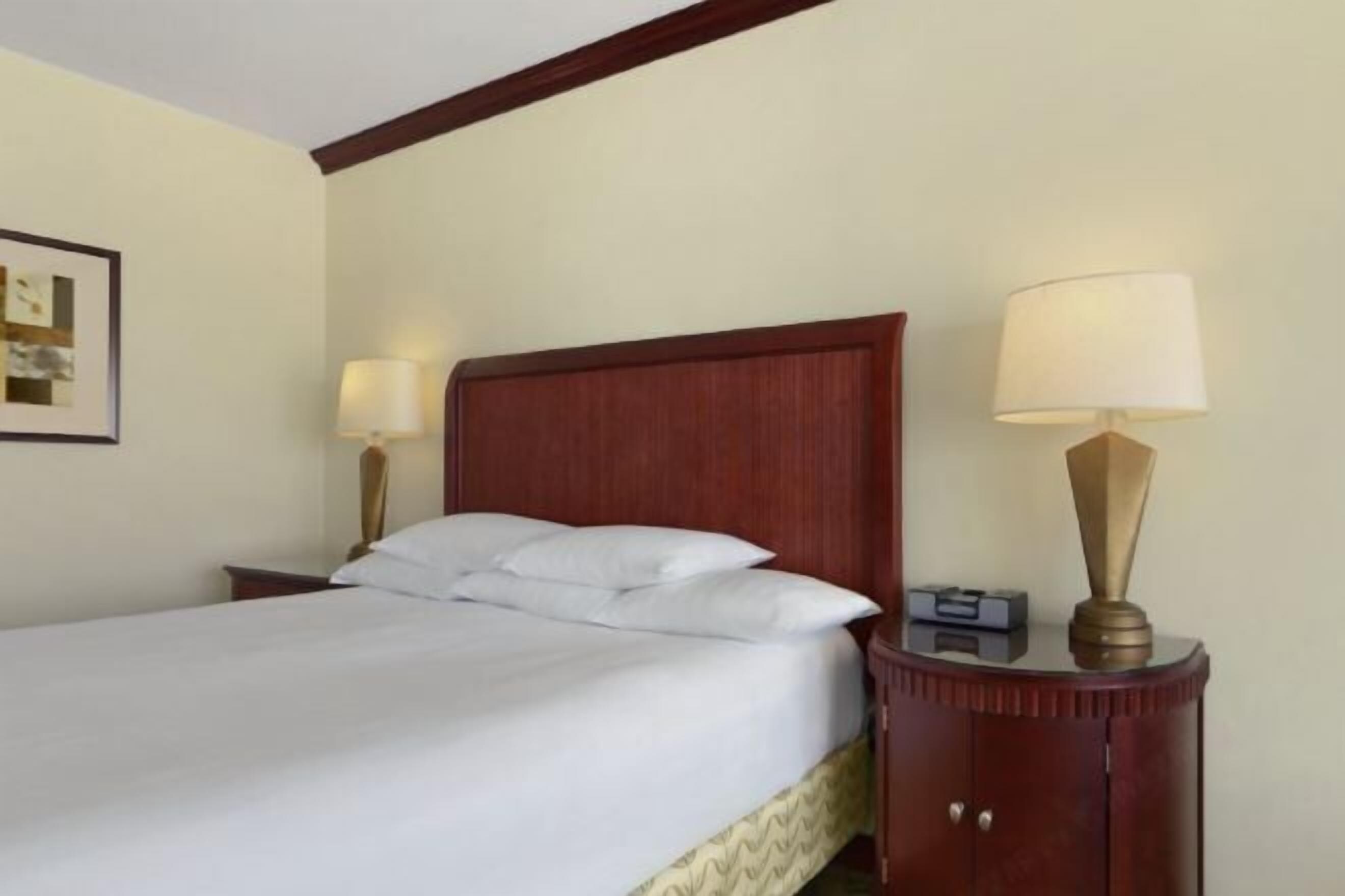 Premium bedding, down comforters, pillowtop beds, in-room safe