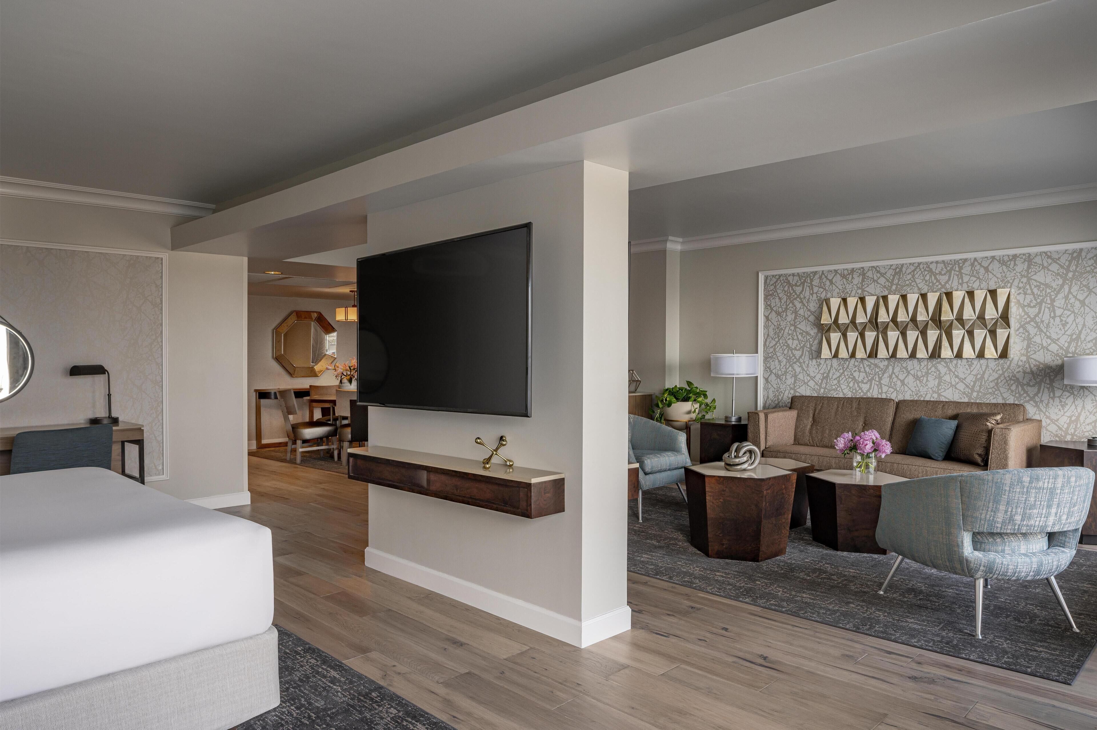 Premium bedding, down duvets, pillow-top beds, in-room safe