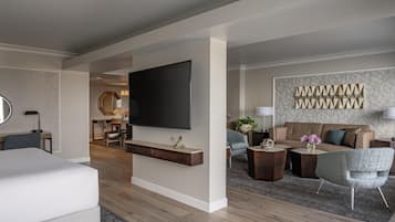 Premium bedding, down comforters, pillowtop beds, in-room safe