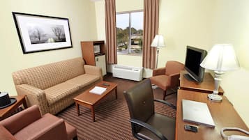 Suite, 1 King Bed, Non Smoking | Living area | LCD TV