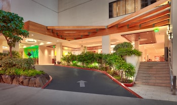 Front of property - evening/night at Hyatt Place Waikiki Beach