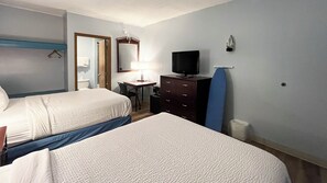 Deluxe Room, 2 Double Beds, Non Smoking (Jacuzzi Tub, Modern) | Desk, laptop workspace, blackout drapes, iron/ironing board