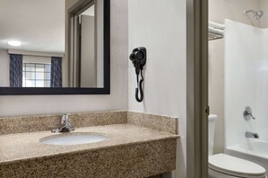 Free toiletries, hair dryer, towels