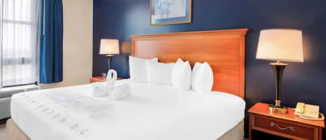 In-room safe, desk, laptop workspace, blackout drapes
