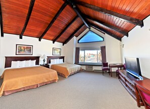 Pillowtop beds, desk, iron/ironing board, cribs/infant beds