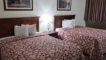 Pillowtop beds, desk, iron/ironing board, cribs/infant beds