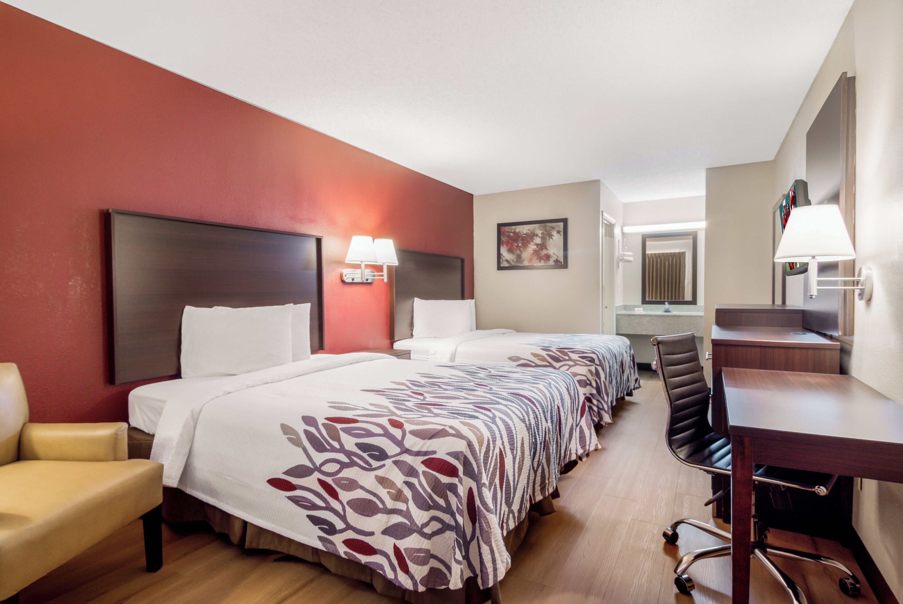 Deluxe Room, 2 Queen Beds, Non Smoking | Desk, laptop workspace, blackout drapes, WiFi (free)