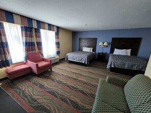 Studio Suite, 2 Queen Beds, Non Smoking | Desk, iron/ironing board, free cribs/infant beds, free WiFi